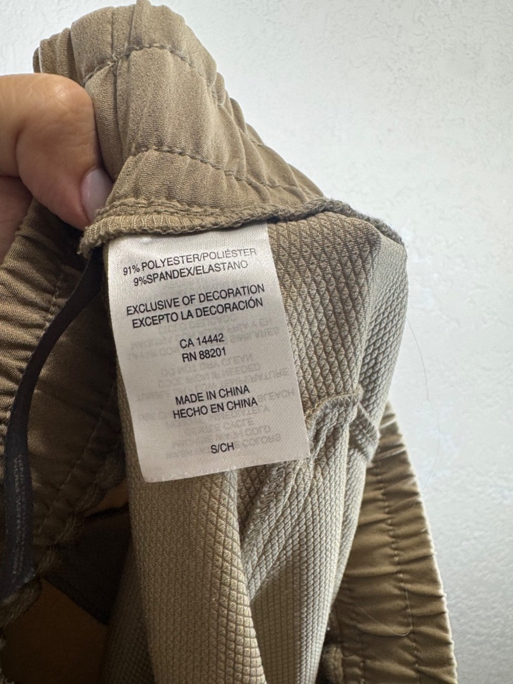Mondetta Tan Pull On Travel Pants Small Stretch Utility Casual Pockets Comfort - Picture 10 of 11